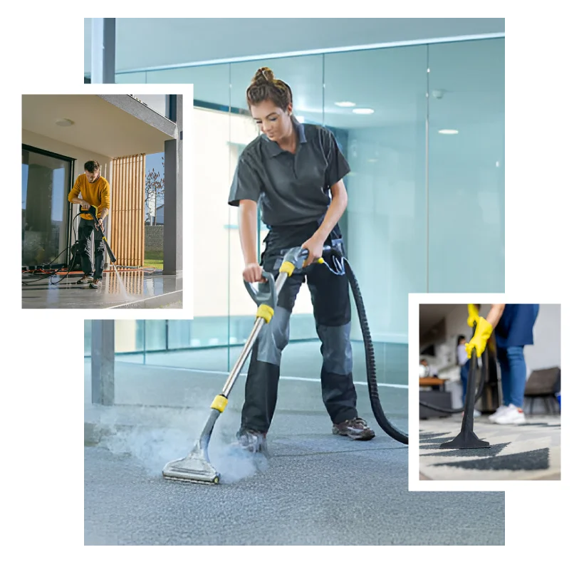 Professional carpet cleaning equipment deep cleaning residential carpet in Nevada